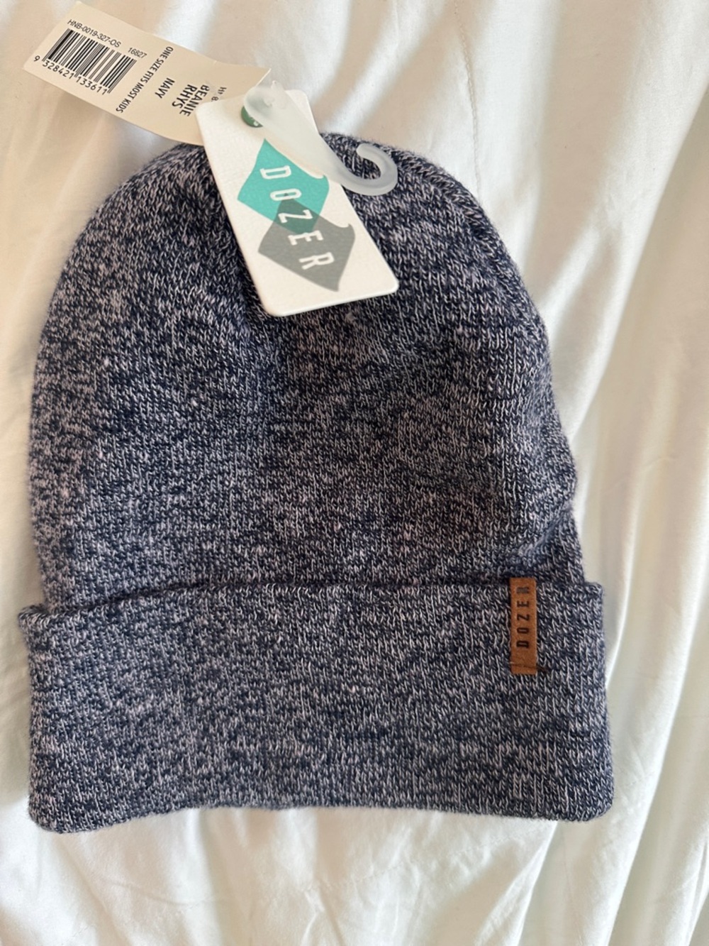 Kids Navy Heather Knit Beanie